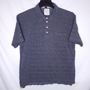 Billy Reid Polo Shirt Mens XL Navy Striped